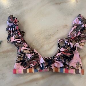 Maaji Pink and Brown Bikini Top